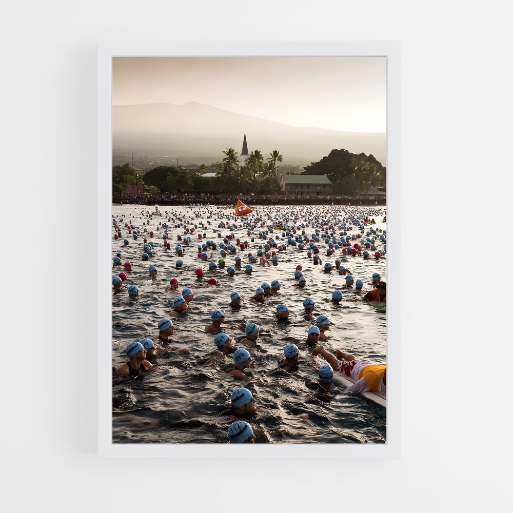 Poster Triathlon au Crépuscule – affiche Athlétisme (vue 3)
